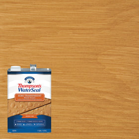 Thompson’s WaterSeal Desert Tan application brush demonstrates even semi-transparent color.