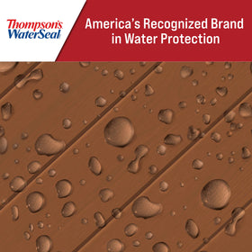 Dry wood with Thompson’s WaterSeal Solid Color for a smooth finish