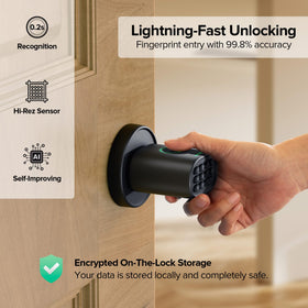 ThorBolt fingerprint scan action demonstrates fast biometric entry.