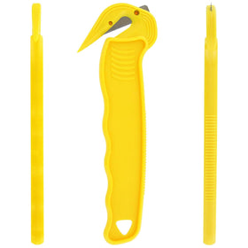 Hidden blade design reduces injury risk in busy warehouses.