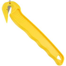 Thornton's Cutter safety with hidden blade design during stretch wrap use.