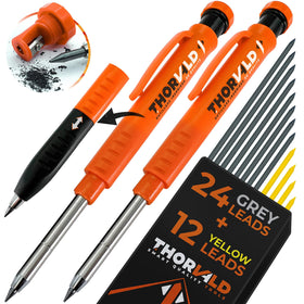THORVALD 2 pencil set with 38 yellow leads enables precise marking on wood