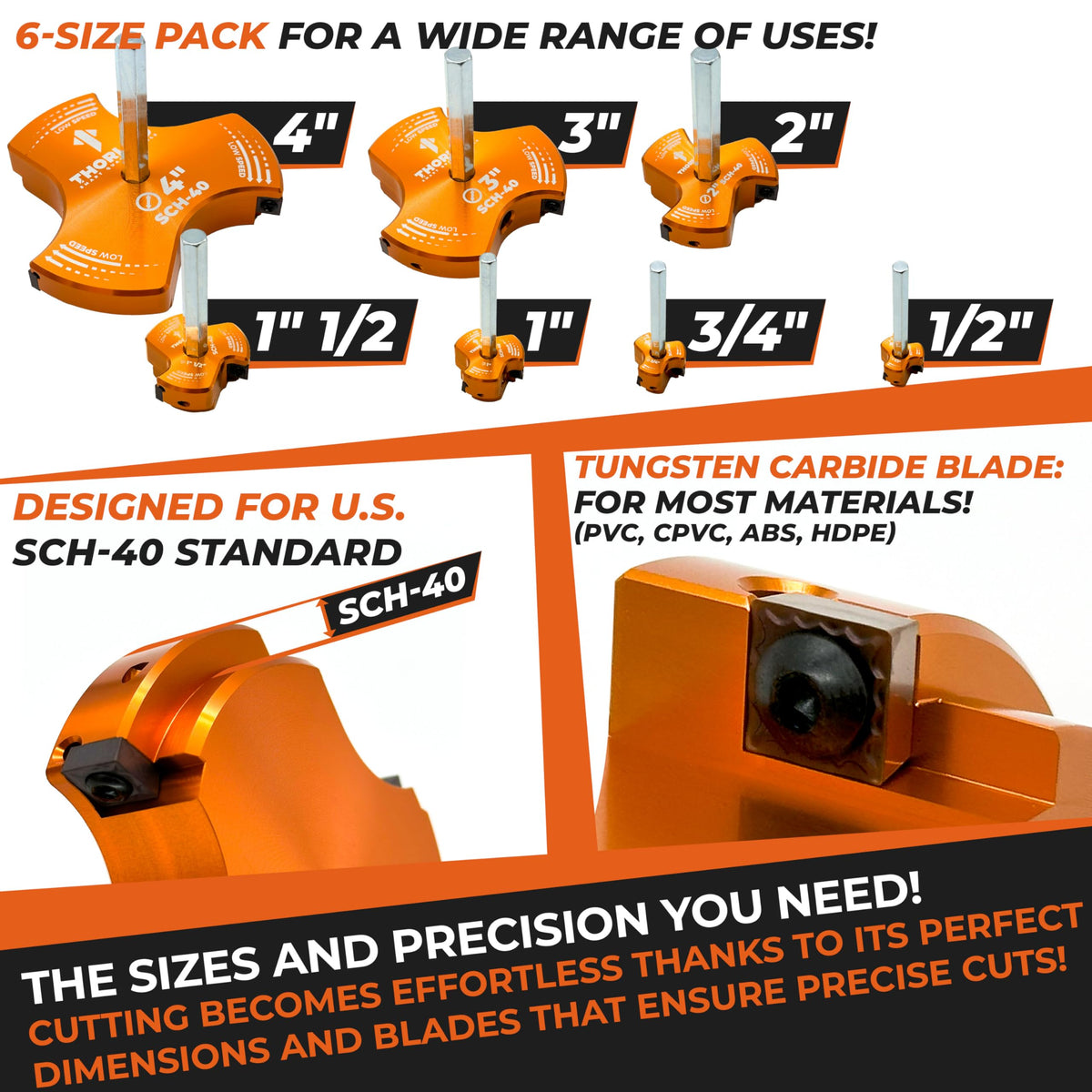 THORVALD TriForce 3/4 inch reamer showing balanced 3-blade design.