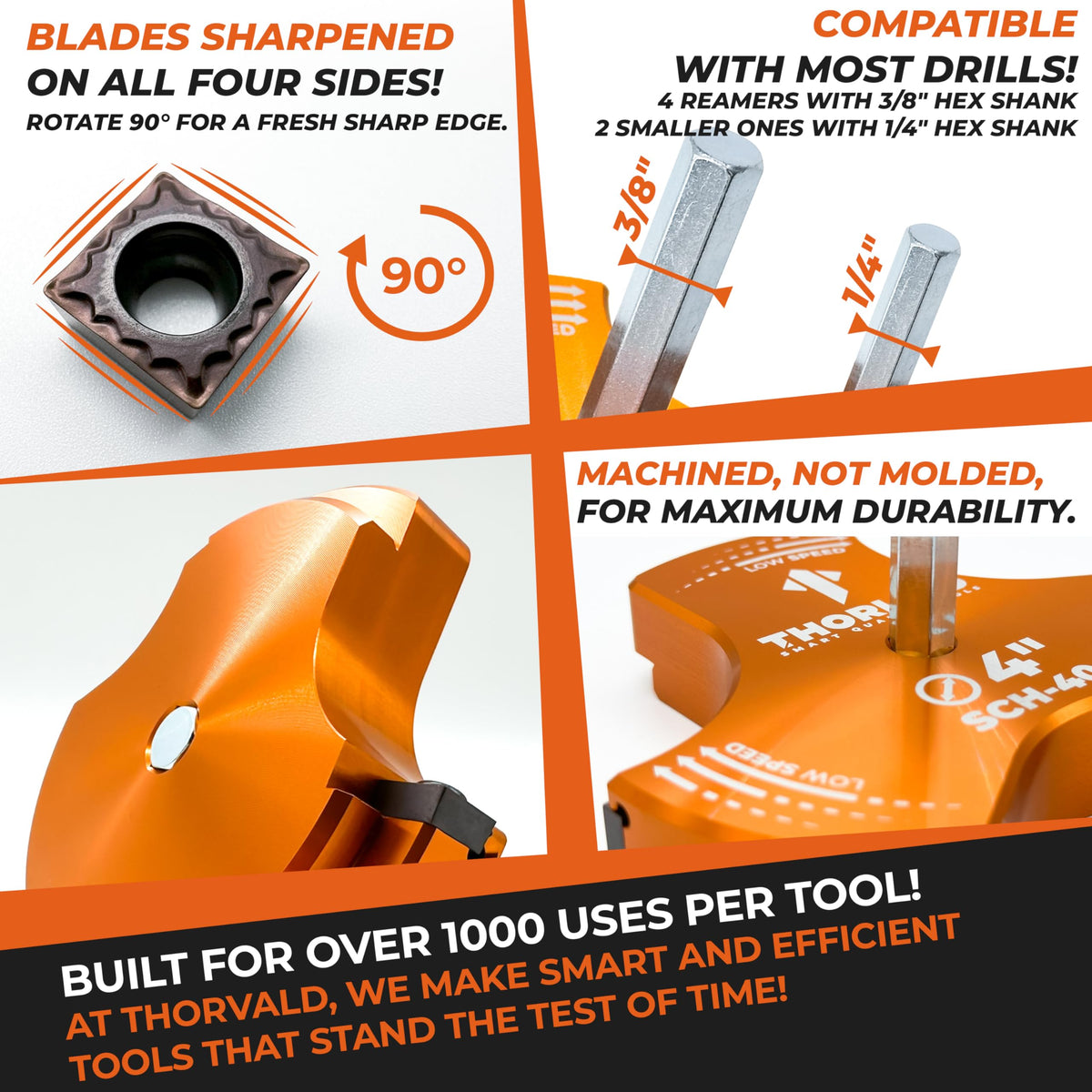 THORVALD TriForce 3 inch reamer for quick, accurate enlargements.