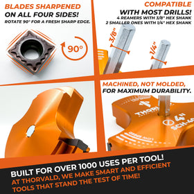 THORVALD TriForce 3 inch reamer for quick, accurate enlargements.