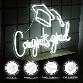 Threan neon sign close-up shows durable acrylic base and LED strip.