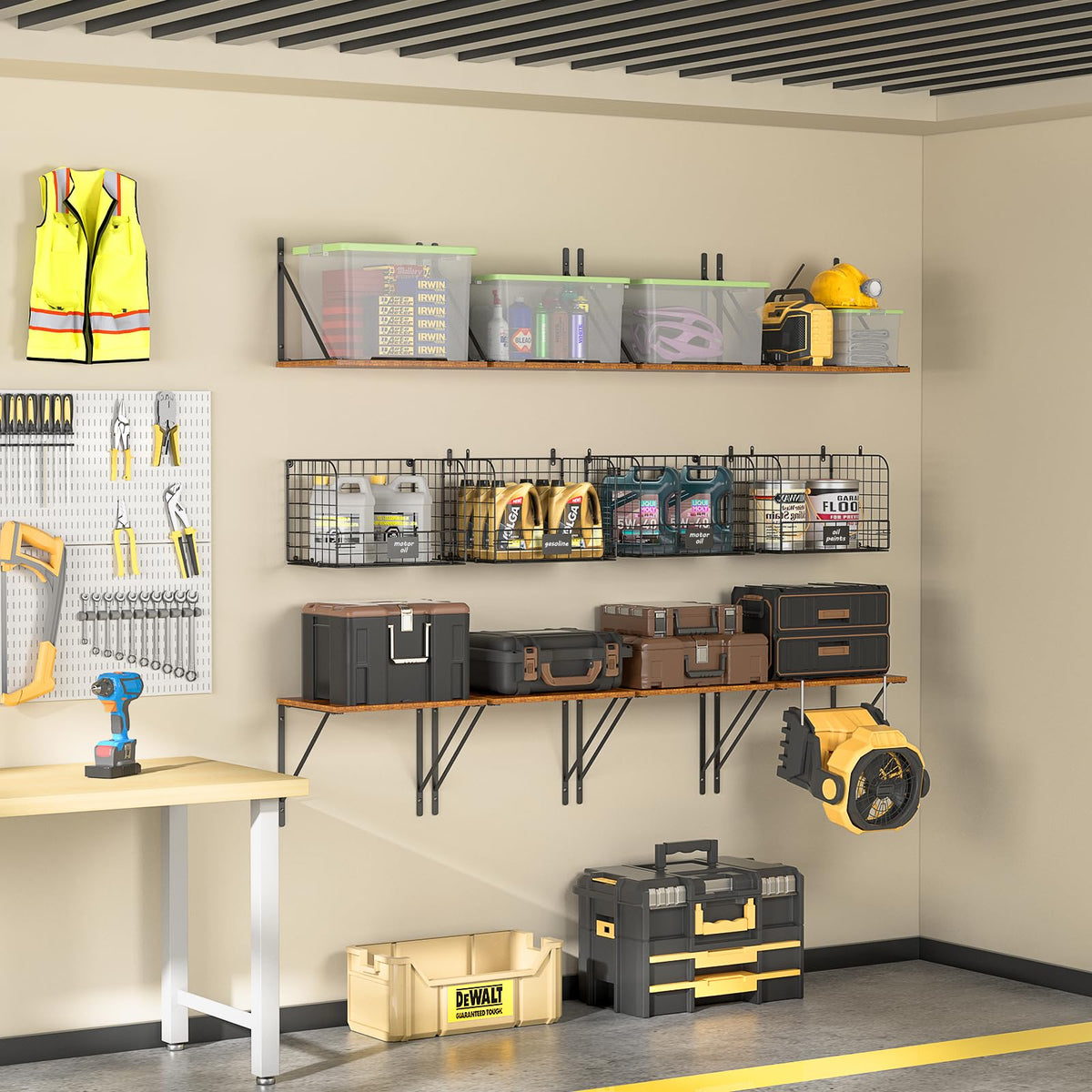 ThreeHio heavy-duty MDF and metal build provides sturdy load support