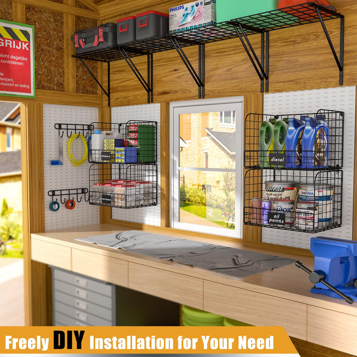 ThreeHio organized garage setup keeps spaces tidy and efficient.