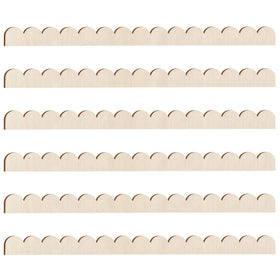 Threehoney scalloped trim close-up edge for precise decorative detail.