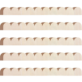 Threehoney scalloped wood trim 40 cm edge adds decorative detail to cabinets.