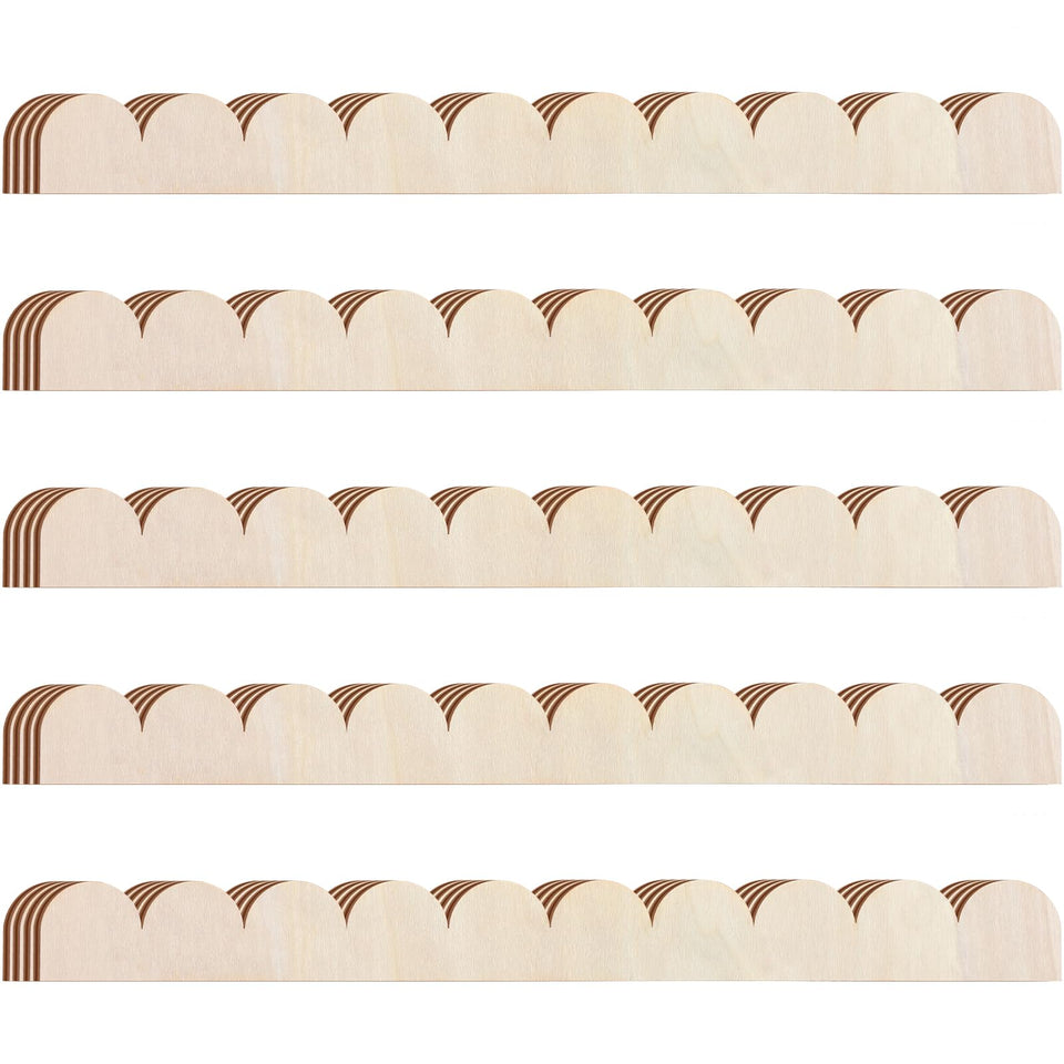 Threehoney scalloped wood trim 40 cm edge adds decorative detail to cabinets.