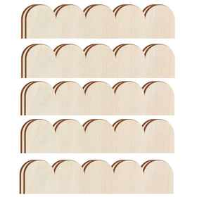 Threehoney unfinished scalloped wood trim, 15.75 inches, ideal for clean frame accents in walls and furniture.