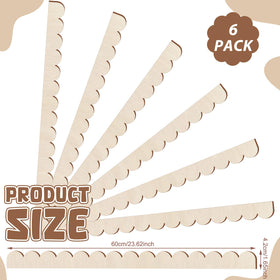 Threehoney unfinished wood trim pack with six pieces for DIY projects.