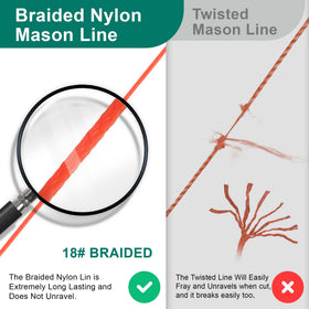 Threlaco 540ft braided nylon mason line extended for straight layouts and long runs