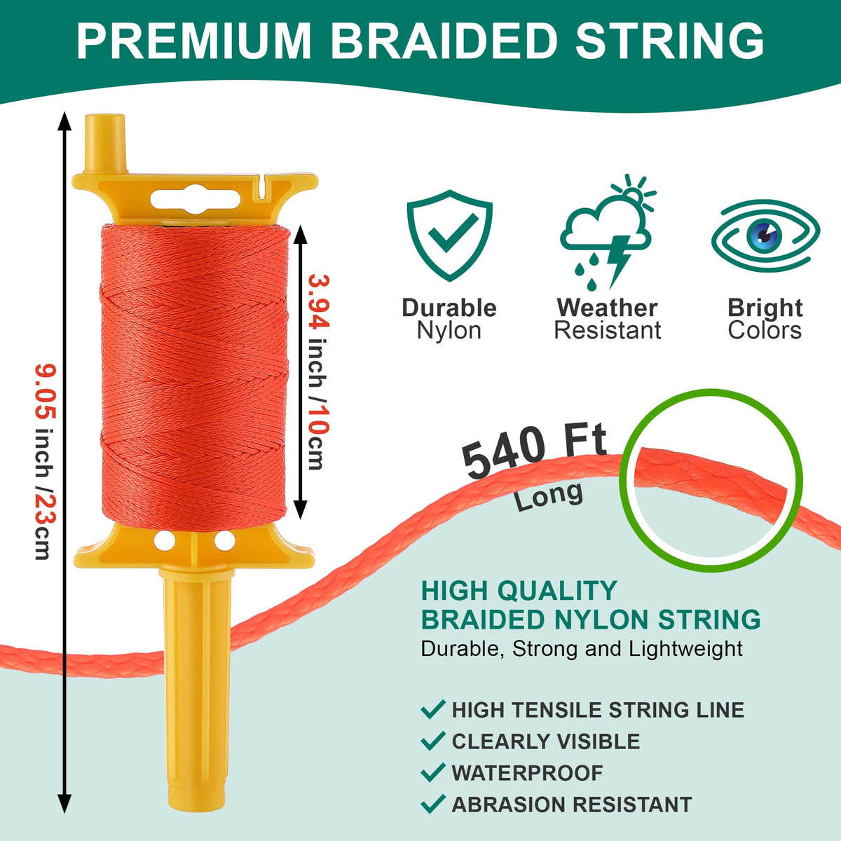 Threlaco close-up of braided nylon showing durability and resilience in outdoor use