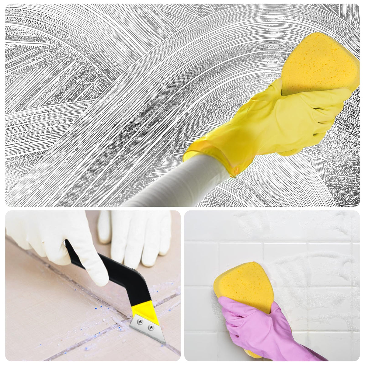 Thrseely complete grout tool kit supports DIY and professional tiling