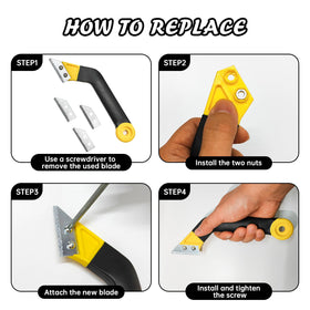 Thrseely replacement blades for durable grout removal