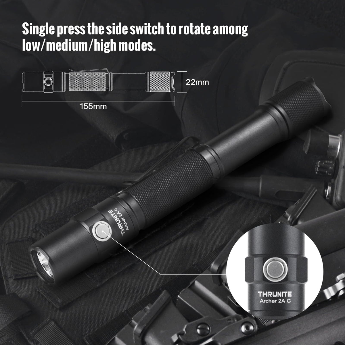 ThruNite Archer 2A C IPX8 waterproof and rugged design