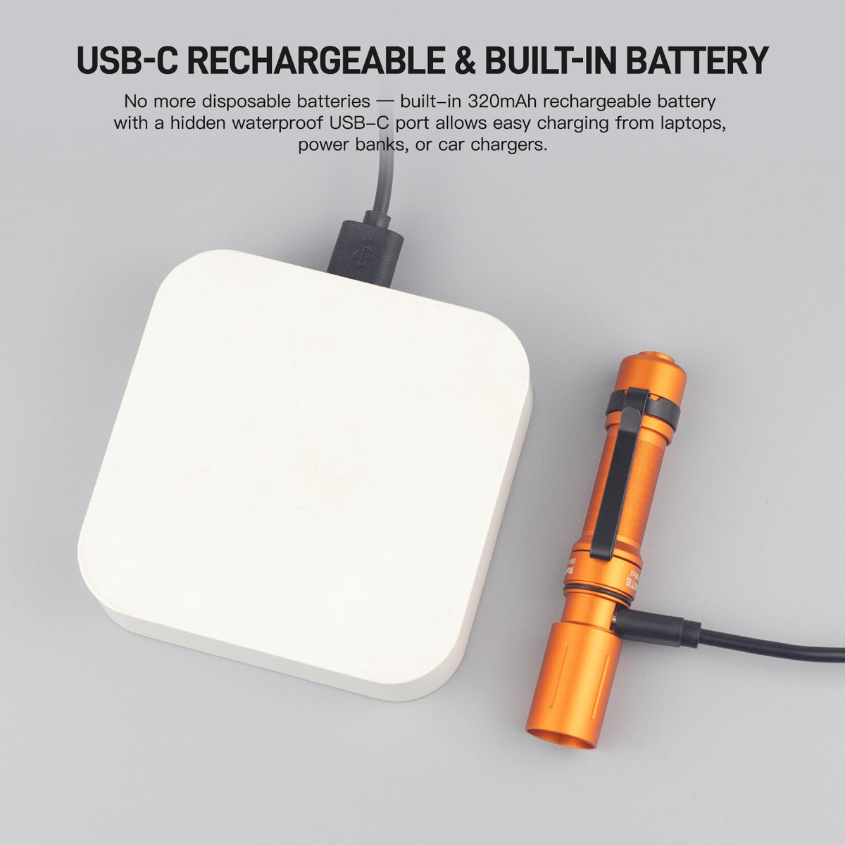 ThruNite Archer Mini lightweight design fits everyday carry and quick access.