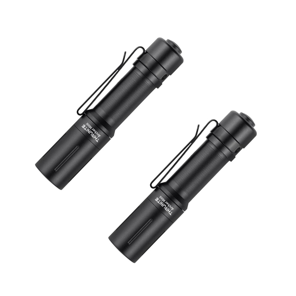 ThruNite Archer Mini flashlight on keychain provides quick, bright illumination.