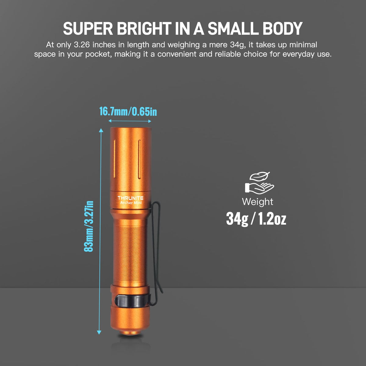 ThruNite Archer Mini IPX8 rating supports reliable use in wet conditions.