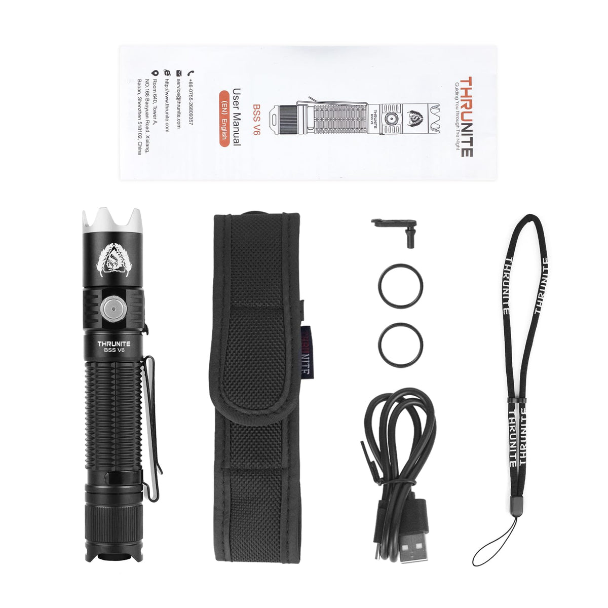 ThruNite BSS V6 2000-lumen beam delivers clear visibility for night hikes.