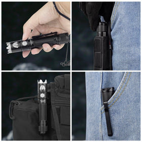 ThruNite BSS V6 two-way pocket clip attachment for versatile backpacks or belts.