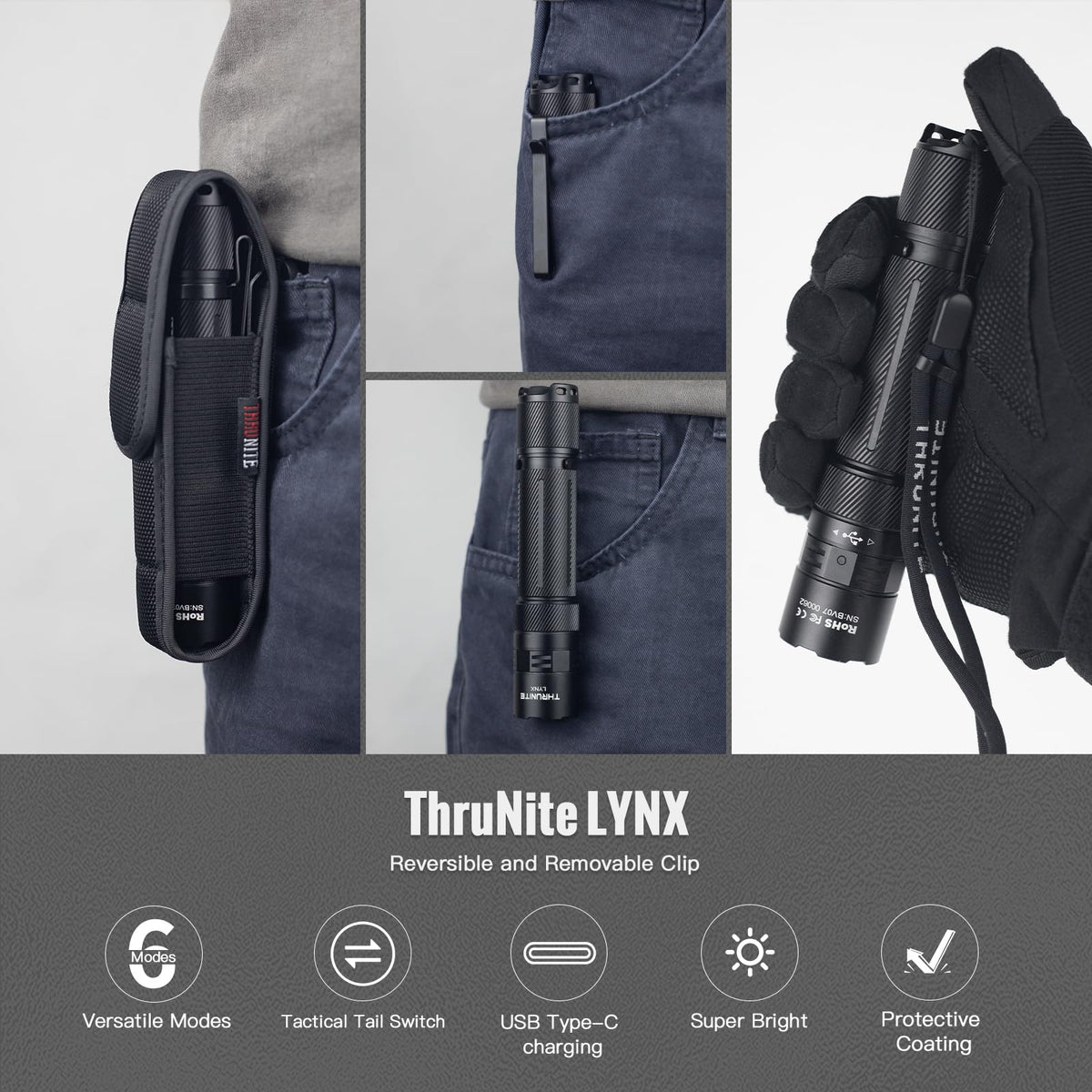 ThruNite Lynx SFT70 long-range beam visible at distance for crisp illumination.