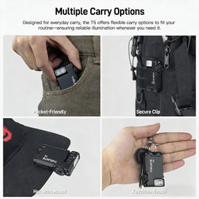 ThruNite T5 Mini rugged aluminum body ready for field use