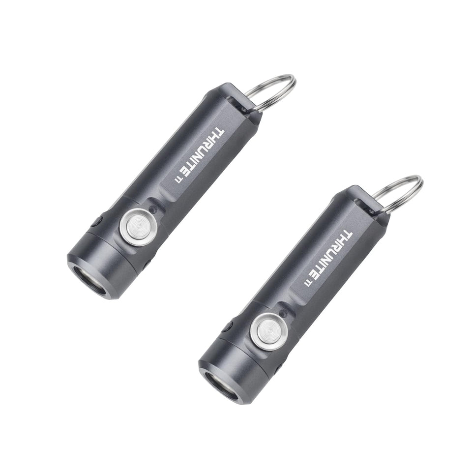 ThruNite Ti keychain flashlight 650-lumen brightness for night tasks and camping.