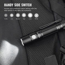 ThruNite TT20 IPX8 waterproof rating for rain and wet environments.