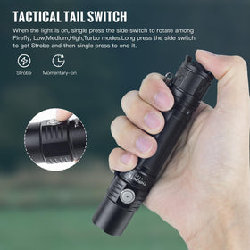 ThruNite TT20 USB-C rechargeable design for quick power top-ups.
