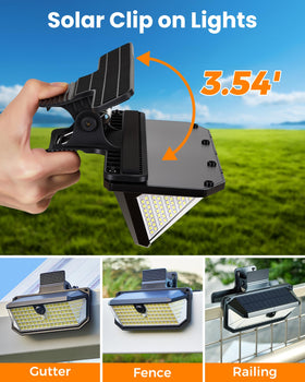 Thumok clip-on solar light with clip mount for quick, tool-free installation.