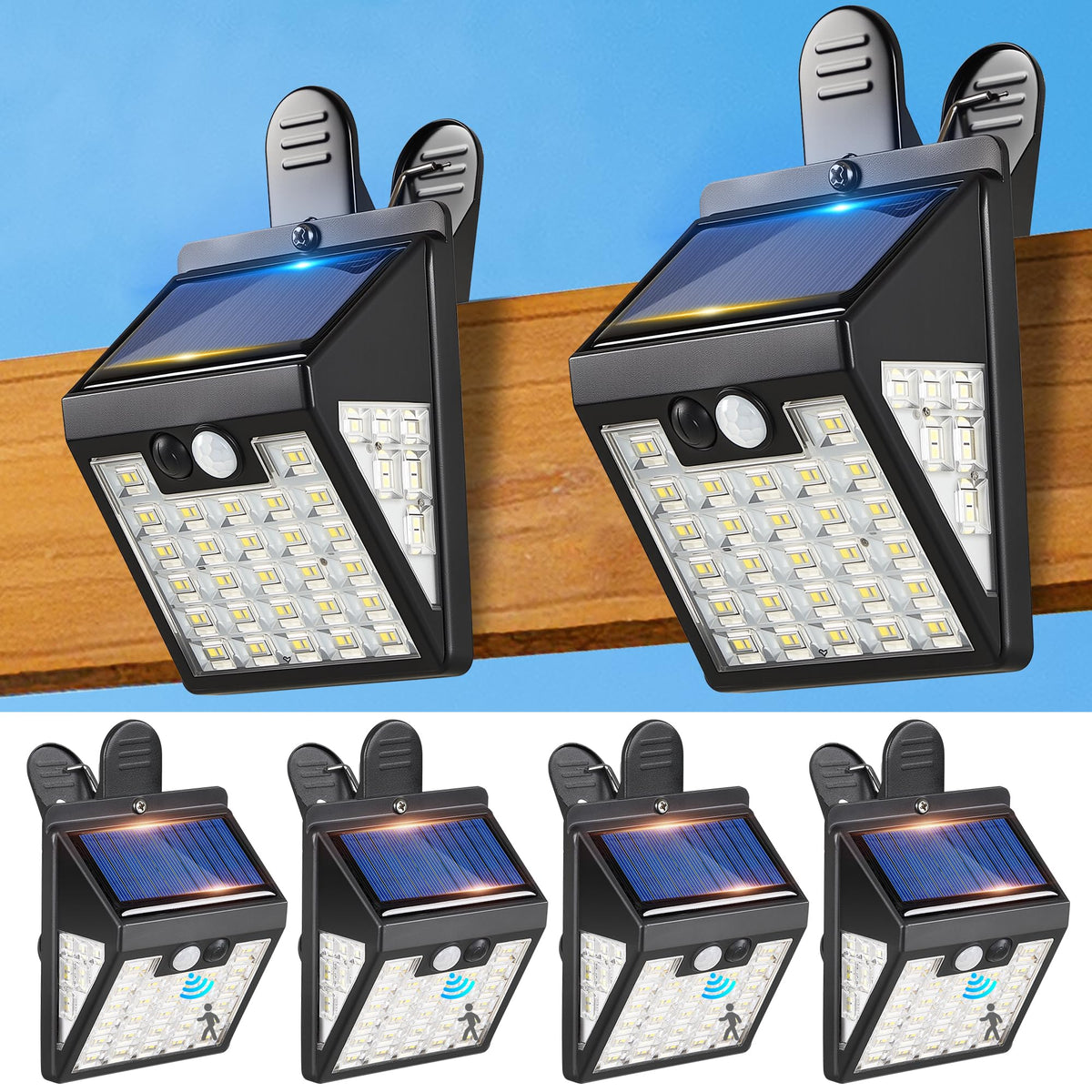 Thumok clip-on solar lights on fence provide secure, energy-efficient perimeter lighting.