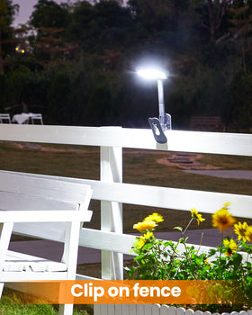 Thumok Clip-On Solar Lights using motion detection to light pathways at night.