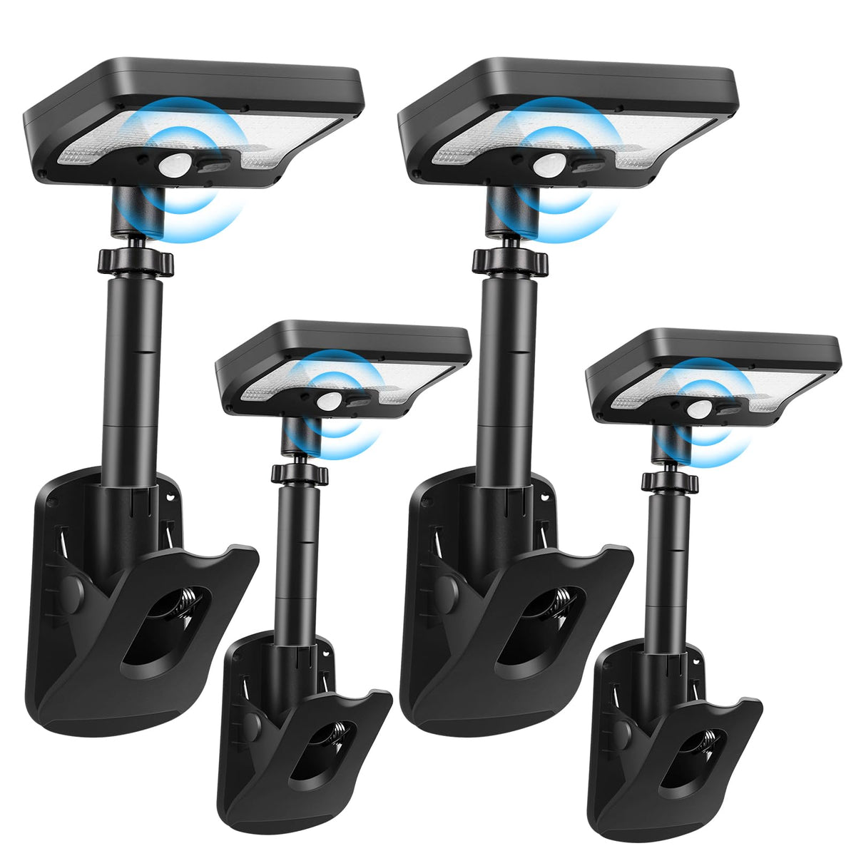 Thumok Clip-On Solar Lights, side view, showing compact fence-mount for quick outdoor lighting.