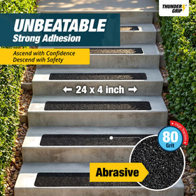 Thunder Grip anti-slip strips provide secure footing on outdoor decks