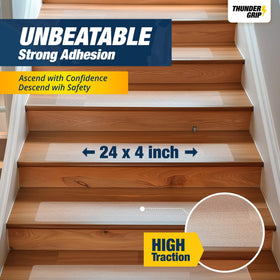 Thunder Grip pet-friendly treads help dogs climb stairs more confidently.