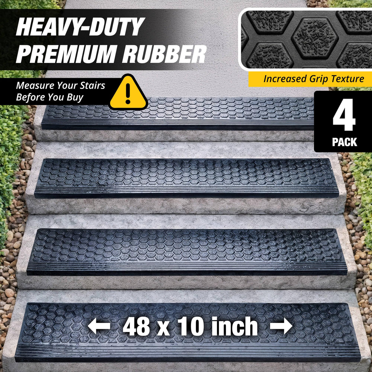 Thunder Grip weather-resistant mats withstand heat and rain for lasting use.