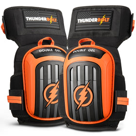 Thunderbolt knee pads double gel close-up for all-day comfort during work