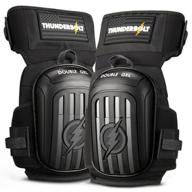 Thunderbolt knee pads with double gel cushion for long kneeling sessions