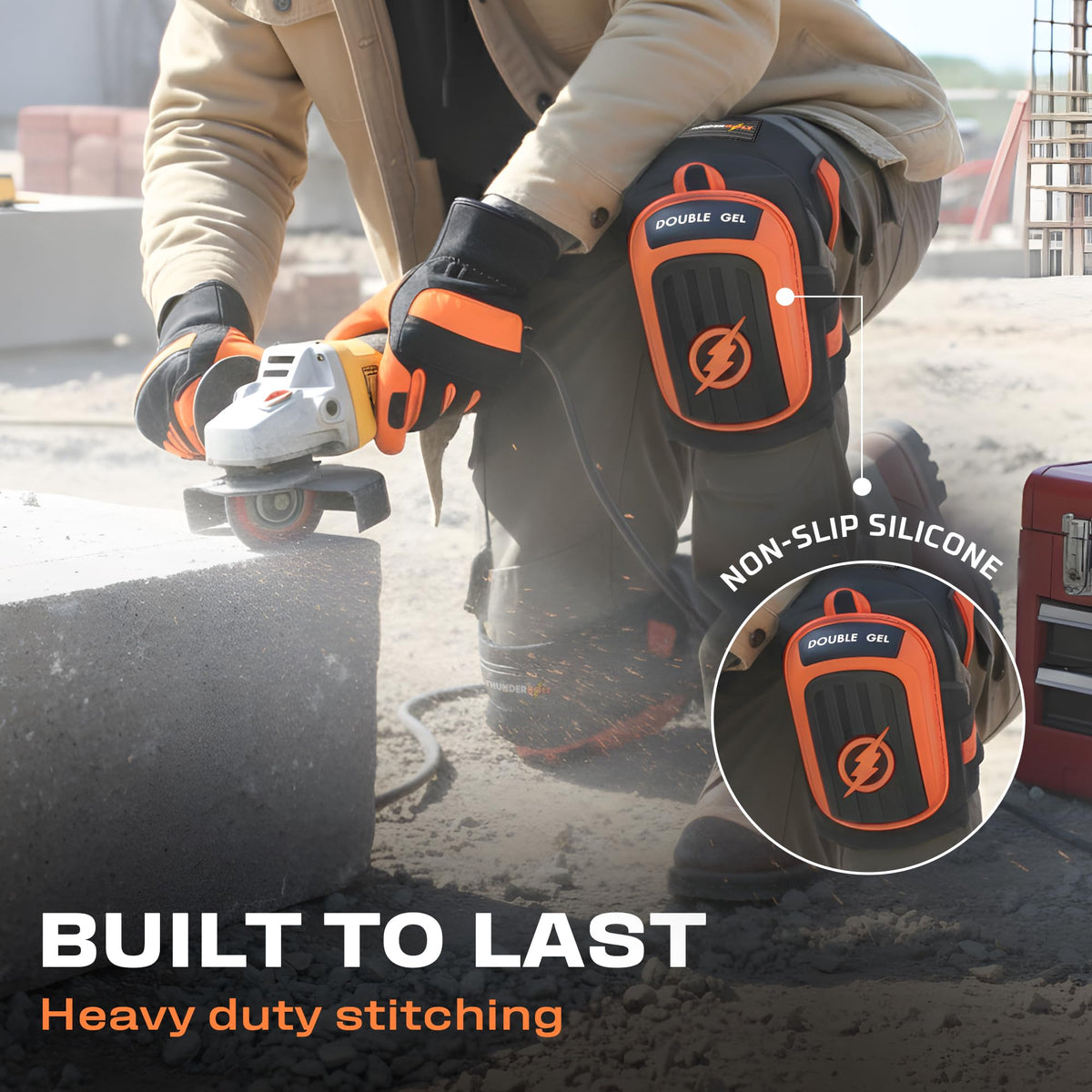Thunderbolt knee pads in gardening setup for long kneeling tasks