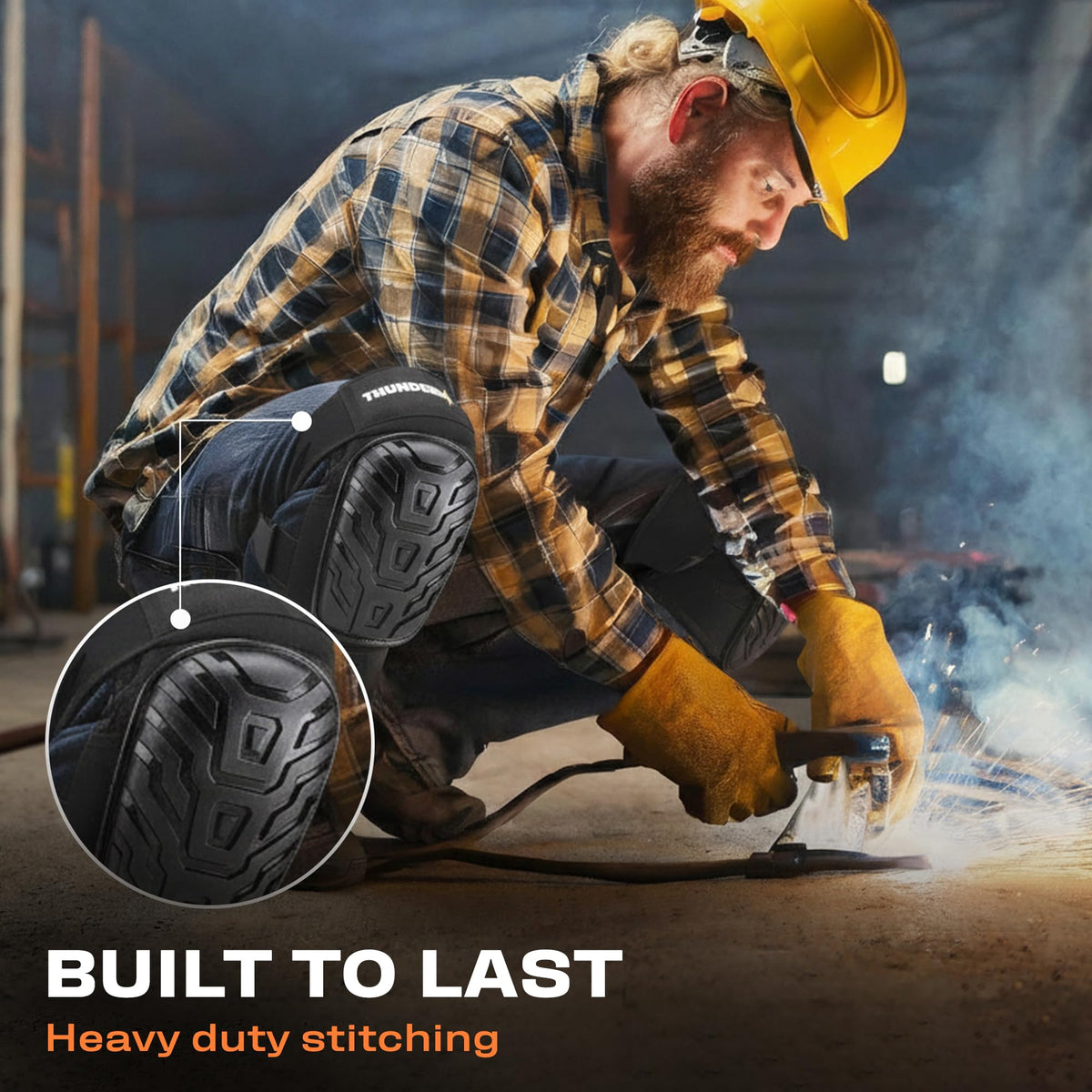 Thunderbolt knee pads designed for gardening use and kneeling work