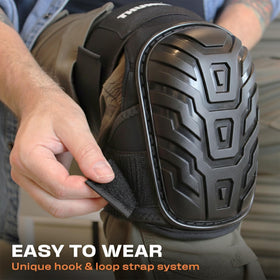 Thunderbolt knee pads with rugged protection for roofing projects