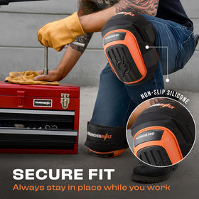 Thunderbolt Knee Pads on roofing projects with thick foam