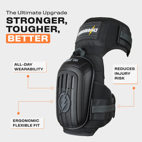 Thunderbolt knee pads with thick foam core for all-day comfort