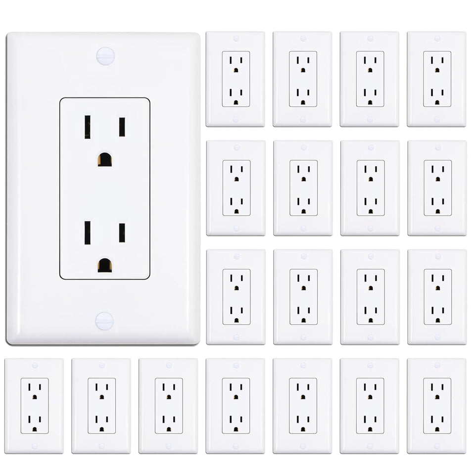 ThunderWay decorator outlet white with glossy finish for easy cleaning
