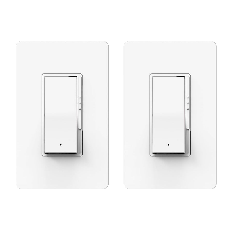ThunderWay digital dimmer switch 2-pack in matte white for smooth lighting control