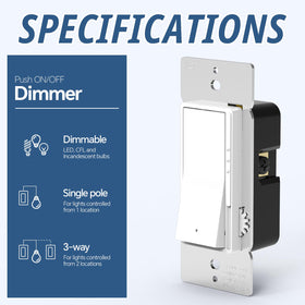 ThunderWay dimmer switch requires no neutral wiring for simple install