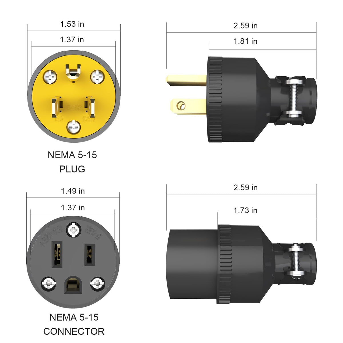 ThunderWay grounding-type 3-prong design provides a safer connection for household appliances.